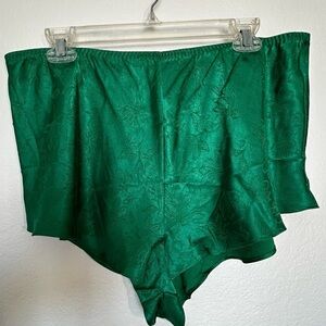 Victoria’s Secret Emerald Green Sexy Satin Breezy Flowy Pajama Shorts